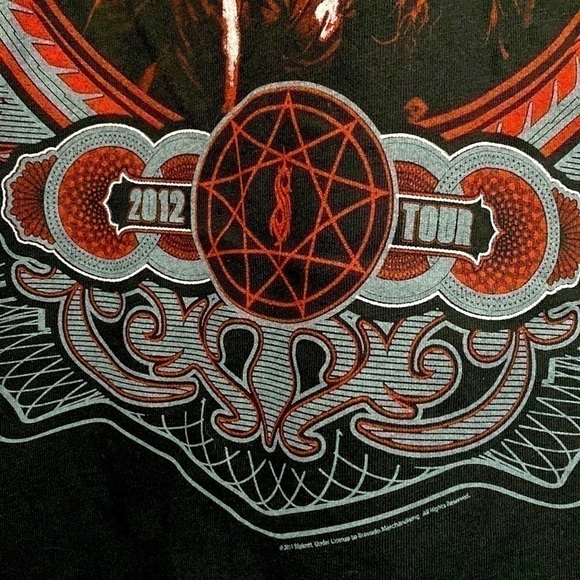 Slipknot Rock Unisex Adult Black Graphic Vintage Concert T-Shirt Tour 2012 New - Picture 11 of 16
